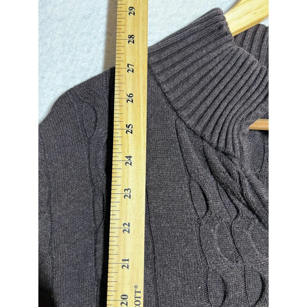 Lacoste Men's XXL Chocolate Brown Chain-Knit Long Sleeve Button Down
